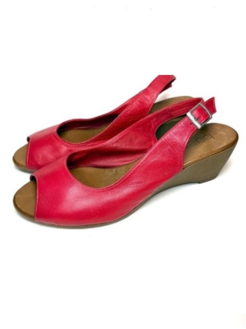 Bueno Red Leather Slingback Sandals | 41